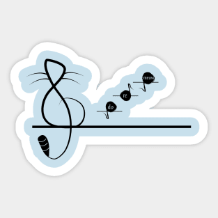 Meowlodic Scale Sticker